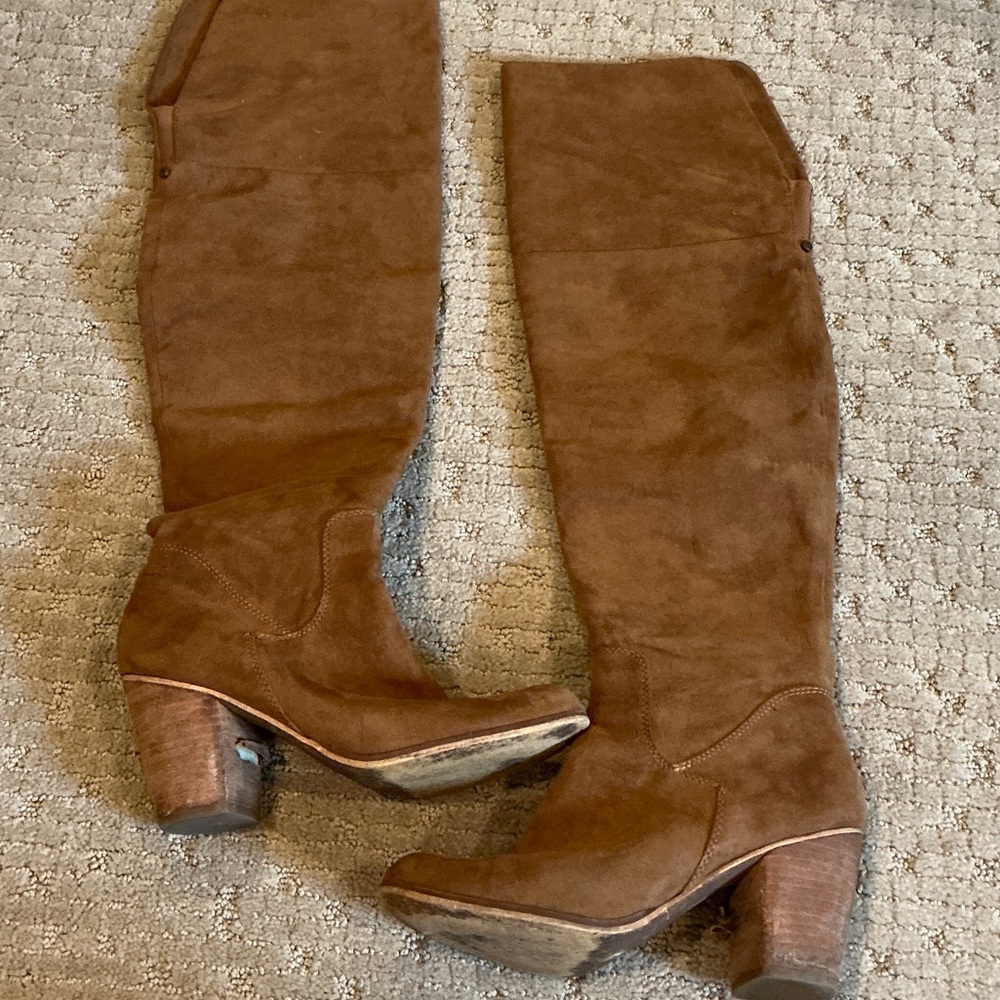 Melrose and Market Tan Over the Knee Boots